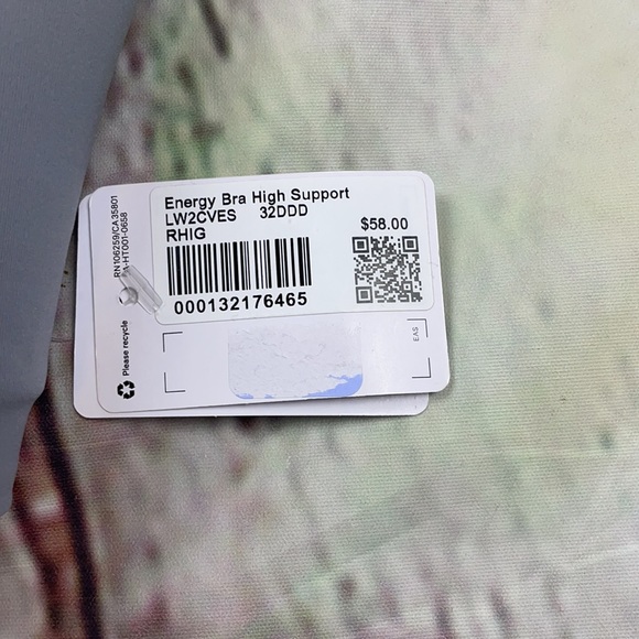 NWT Lululemon high energy max support gray sports bra 32DDD - Picture 2 of 6